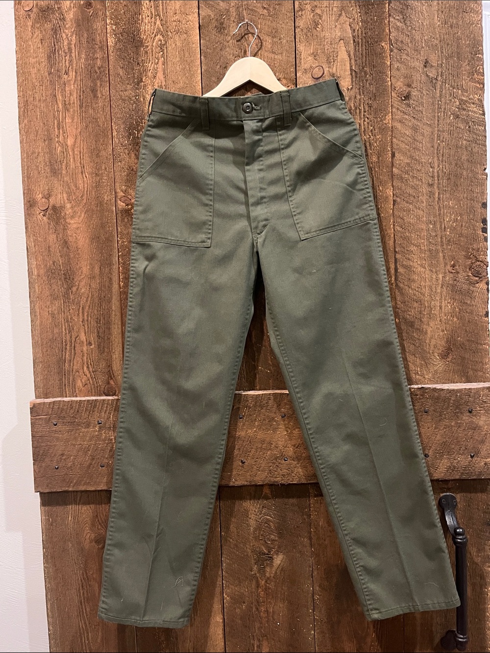 Source Unknown Olive Green High-Rise Utility Trousers